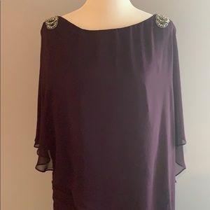 Xscape deep purple dress.
